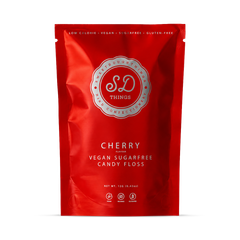 Image 1 for SweetDoughThings Vegan Friendly Sugar Free Candy Floss Cherry Flavour 12g