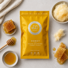 Image 3 for SweetDoughThings Vegan Friendly Sugar Free Candy Floss Honey Flavour 12g