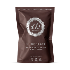 Image 1 for SweetDoughThings Vegan Friendly Sugar Free Candy Floss Chocolate Flavour 12g
