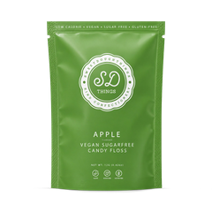 Image 1 for SweetDoughThings Vegan Friendly Sugar Free Candy Floss Apple Flavour 12g