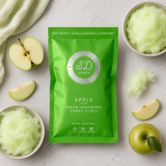 Image 2 for SweetDoughThings Vegan Friendly Sugar Free Candy Floss Apple Flavour 12g