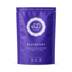 Image 1 for SweetDoughThings Vegan Friendly Sugar Free Candy Floss Blueberry Flavour 12g