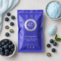 Image 3 for SweetDoughThings Vegan Friendly Sugar Free Candy Floss Blueberry Flavour 12g