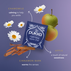 Image 2 for Night Time Chamomile, Apple & Chai Tea 20 Sachets