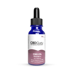 Image 1 for CBD Guru CBD Oil Drops 500mg 10ml - Mixed Berry Flavour Broad Spectrum CBD 5% for Sleep & Anxiety Support