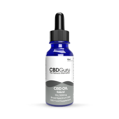 Image 1 for CBD Guru CBD Oil Drops 500mg 10ml - Natural Flavour Broad Spectrum CBD 5% for Sleep & Anxiety Support