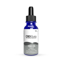 Image 1 for CBD Guru CBD Oil Drops 1000mg 10ml - Natural Flavour Broad Spectrum CBD 10% for Sleep & Anxiety Support