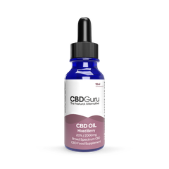 Image 1 for CBD Guru CBD Oil Drops 2000mg 10ml - Mixed Berry Flavour Broad Spectrum CBD 20% for Sleep & Anxiety Support