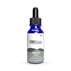 Image 1 for CBD Oil Drops 2000mg by CBD Guru - High Purity Natural Flavour with Naturally Sourced MCT Oil, 20% CBD, Supports Sleep & Anxiety, THC-Free, 10ml (18+)