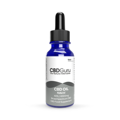 Image 1 for CBD Guru CBD Oil Drops 4000mg - High Purity Natural Flavour 40% CBD Blended with Naturally Sourced MCT Oil - Supports Sleep & Anxiety - THC-Free 10ml (18+)