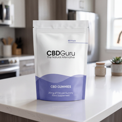 Image 2 for CBD Guru CBD Gummies 20mg 60 Pack - Mixed Fruit Flavour Broad Spectrum CBD Gummy Bears, 1200mg Total CBD