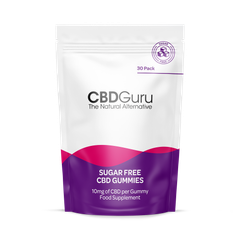Image 1 for CBD Guru Sugar Free CBD Gummies 10mg 30 Pack - Mixed Fruit Flavour Broad Spectrum CBD Gummies  for Sleep & Anxiety Support, 600mg Total CBD Supplement