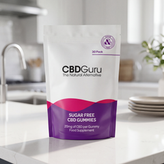 Image 2 for CBD Guru Sugar Free CBD Gummies 20mg 30 Pack - Mixed Fruit Flavour Broad Spectrum CBD Gummies, 600mg Total CBD