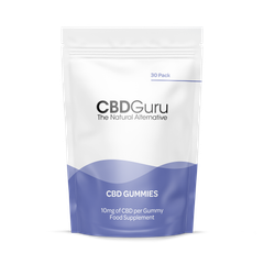 Image 1 for CBD Guru CBD Gummies 10mg 30 Pack - Mixed Fruit Flavour Broad Spectrum CBD Gummy Bears for Sleep & Anxiety Support, 300mg Total CBD