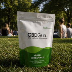 Image 4 for CBD Guru Vegan CBD Gummies 20mg 30 Pack - Mixed Fruit Flavour Broad Spectrum CBD Vegan Gummy Bears for Sleep & Anxiety Support, 600mg Total CBD