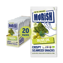 Image 1 for Organic Olive Oil Seaweed Snacks 20x4g
