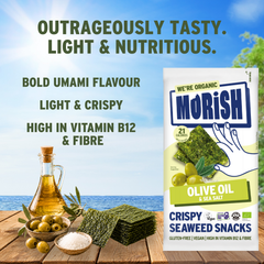 Image 3 for Organic Olive Oil Seaweed Snacks 20x4g