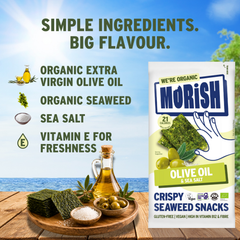 Image 4 for Organic Olive Oil Seaweed Snacks 20x4g