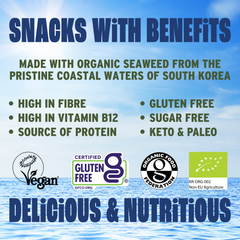 Image 5 for Organic Olive Oil Seaweed Snacks 20x4g