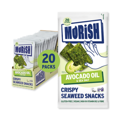 Image 1 for Crispy Avocado Oil Seaweed Snacks 20x4g