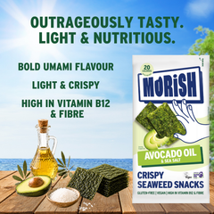 Image 3 for Crispy Avocado Oil Seaweed Snacks 20x4g