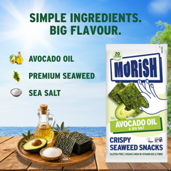 Image 4 for Crispy Avocado Oil Seaweed Snacks 20x4g
