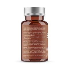 Image 3 for Ashwagandha Vegan Capsules, Natural Stress and Energy Support | High Potency 60 Capsules
