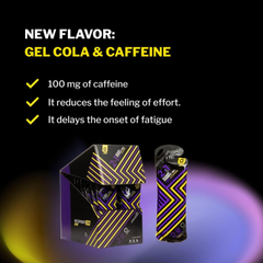 Image 2 for Recuperation Energy Gel Cola Flavor with Caffeine | Magnesium + Glucose + Electrolytes | Energy & Anti-Fatigue | for Cycling, Running & Endurance Sports | Vegan | Pack of 24