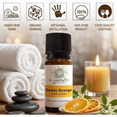 Image 2 for Officinale Sweet Orange Essential Oil - Pure Italian Food Grade Sweet Orange Essential Oil for Diffusers and Humidifiers for Aromatherapy, Vegan and Pure Organic Formula - 10 ml