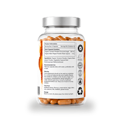 Image 2 for Organic Turmeric with Black Pepper Capsules 120 Capsules