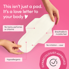 Image 4 for 100% Organic Cotton Topsheet Pads with Wings – 10 Pads – Super Absorbency