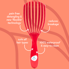 Image 3 for Nature Spell Nature Spell Flexiflow Hair Brush Red