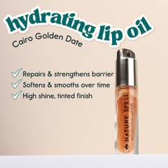 Image 2 for Nature Spell Nature Spell Hydrating Lip Oil 6ml Cairo Golden Date - Golden Shimmer Cairo Golden Date - Golden Shimmer