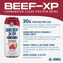 Image 2 for Beef XP Can - 30g Protein - Cherry Slushie - 12 x 500ml