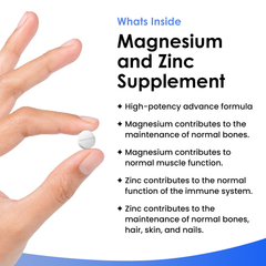 Image 2 for Magnesium & Zinc Tablets 120 Tablets