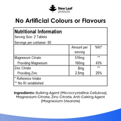 Image 3 for Magnesium & Zinc Tablets 120 Tablets