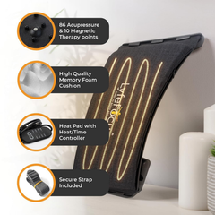 Image 3 for LyfeFocus Back Stretcher With Memory Foam Black