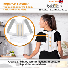 Image 3 for LyfeFocus Posture Corrector White Small