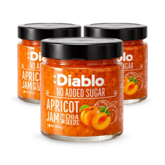 Image 1 for Diablo No Added Sugar Apricot Jam 230g Pack of 3