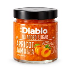 Image 2 for Diablo No Added Sugar Apricot Jam 230g Pack of 3