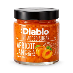 Image 2 for Diablo No Added Sugar Apricot Jam 230g Pack of 6