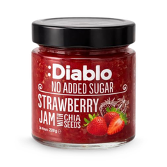 Image 2 for Diablo No Added Sugar Strawberry Jam 230g Pack of 3