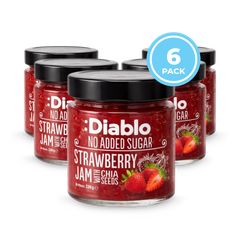 Image 1 for Diablo No Added Sugar Strawberry Jam 230g Pack of 6