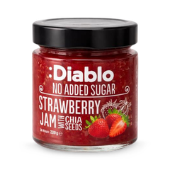 Image 2 for Diablo No Added Sugar Strawberry Jam 230g Pack of 6