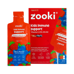 Image 1 for Kids Immune Support Liquid Sachets - Vitamin C & Vitamin D3 + K2 Berry 14 Sachets