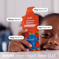 Image 5 for Kids Immune Support Liquid Sachets - Vitamin C & Vitamin D3 + K2 Berry 14 Sachets