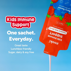 Image 3 for Kids Immune Support Liquid Sachets - Vitamin C & Vitamin D3 + K2 Berry 30 Sachets