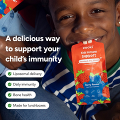 Image 4 for Kids Immune Support Liquid Sachets - Vitamin C & Vitamin D3 + K2 Berry 30 Sachets