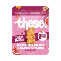 Image 1 for Sweets - Ultra low sugar gummies - Passion Fruit and Blood Orange 45g