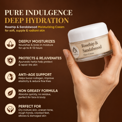 Image 4 for Rosehip & Sandalwood Face & Body Cream for Dry Skin 50ml